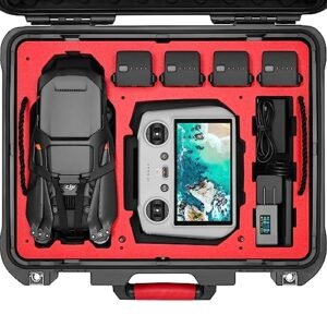 SYMIK P400 M3TL Triple Layer Waterproof Hard Carrying Case for DJI Mavic 3 Pro Cine Mavic 3 Classic Fly More Combo Fits DJI RC RC Pro RC N1 Remote Batteries Landing Pad iPad Accessories Perfect for Landing RC Plane