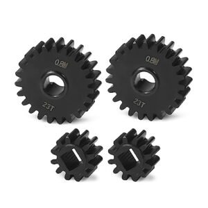RXZIXYL RC Plane Bloopers Heavy Duty 32P Overdrive Portal Gear Set 21T 23T for 1 10 RC Crawler Rigs Axial Capra F9 SCX10 III AR45P Axle Upgrade 23T 12T