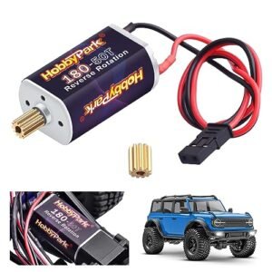 HobbyPark High Torque 180 50T Brushed Motor with 11T Pinion Gear Perfect First RC Car Upgrade for Traxxas TRX4M 1/18 Scale Crawlers