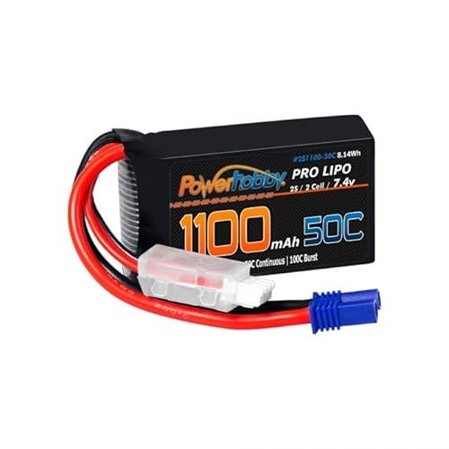 Powerhobby 2S 1100mAh 50C LiPo Battery with EC2 Plug for Losi Mini B Mini T 2.0 JRX2 Available at RC Willey Warehouse 5600 W