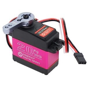 BETU 20KG Steering Servo with Full Metal Gear for 1.55 RC Wheels and Tires