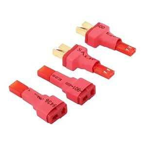 rflaueo 4pcs JST to T Plug Style Male Female RC Connector Adapter for Infinity RC E81 4