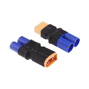 rflaueo 2pcs XT90 to EC8 Male Female RC Connector Adapter(E101-2)