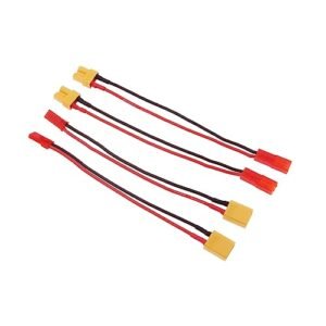 rflaueo 4pcs JST to XT30 Male Female RC Connector Adapter Wire with 20awg 4inch Cable for Nissan Frontier RC Body E84 4