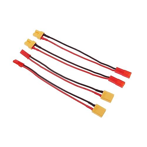 rflaueo 4pcs JST to XT30 Male Female RC Connector Adapter Wire with 20awg 4inch Cable for Nissan Frontier RC Body E84 4