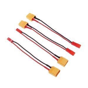 Exelerate RC JST to XT60 Male Female Connector Adapter Wire 20awg 4inch Cable 4pcs
