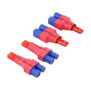 rflaueo 4pcs JST to EC3 Male Female RC Connector Adapter for 997 RC Raceway Enthusiasts