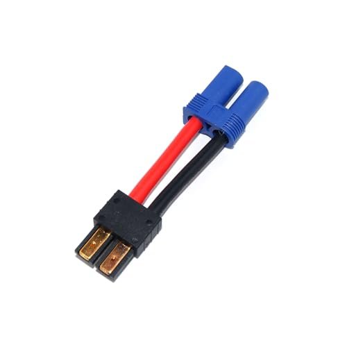 Replacement High Current Adapter EC5 IC5 Female to Traxxas TRX Male 12AWG for LiPo ID Plug