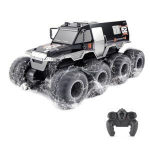 GoolRC 8WD Amphibious Remote Control Car with 2.2 Off Road RC Tires 2.4GHz Waterproof RC Monster Truck for Adults Black
