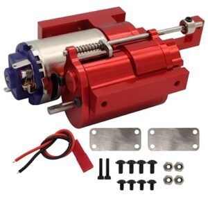 Upgraded 2nd Gear Metal Gearbox Speed Change Box with 370 Brushed Motor for B36 RC Plane and Compatible Models