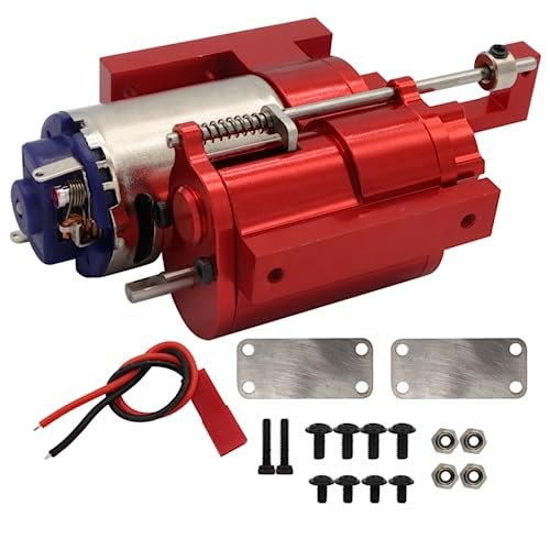 Upgraded 2nd Gear Metal Gearbox Speed Change Box with 370 Brushed Motor for B36 RC Plane and Compatible Models