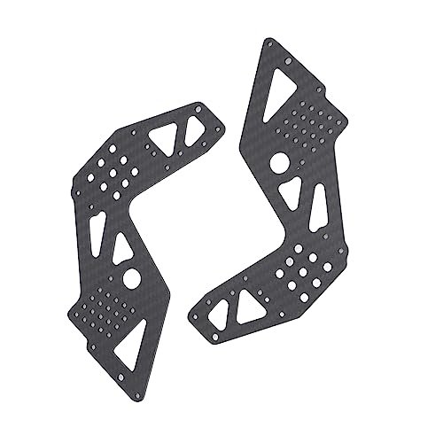 2Pcs Chassis Side Panels Anti Scratch Carbon Fiber RC Chassis Side Plate for 1 8 LMT 4WD Solid Axle RC Off Road Vehicles Black from RC Willey Scratch Dent Store