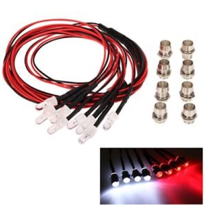 2 Sets RC 8Leds LED Light Kit Accessories for 1/10 Dirt Oval RC Cars Compatible with Tamiya ARRMA HSP Redcat Axial SCX10