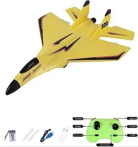 Chief Aircraft RC Airplanes SU 35 RC Glider 2 Channel 2.4GHz Wireless Remote Control Airplane Toy with Lights for Outdoor Flying
