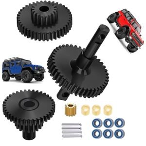 UURCSKY 45 Steel Transmission Gear Set for TRX4M 1 18 RC Crawler Car Compatible with AP RC Engines Black