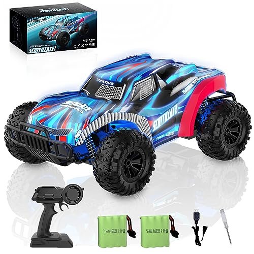 TURCGUO RC Turck 1 16 Off Road 2WD Fast Remote Control Car Monster Truck with Custom RC Short Course Truck Paint Jobs 25km h Speed 5 Mode LED Light 80 Min Play Time