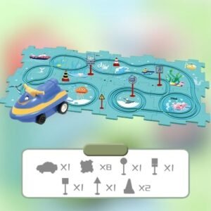 RC's Kansas City DIY Assembling Electric Trolley Children's Educational Track Car Set 15PCS Ocean Theme