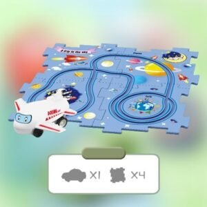 Hot Wheels RC Car Toy Story DIY Assembling Electric Trolley Childrens Educational Track Car Set 5PCS Space Theme