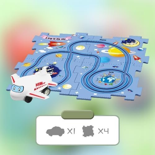 Hot Wheels RC Car Toy Story DIY Assembling Electric Trolley Childrens Educational Track Car Set 5PCS Space Theme
