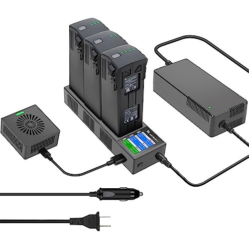 Hanatora RC Car Tire Storage Multi Function Dual Input Charger for DJI Mavic 3 Series Battery Wall and Car Parallel Charging Hub