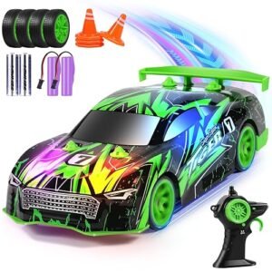 BIFYTON Drift RC Car Wheels Remote Control Stunt Car with LED Lights 14KMH High Speed and Rechargeable Batteries for Kids