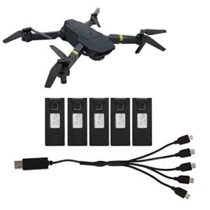 Premium RC Drone Lithium Battery Pack for E88 E88PRO LsE525 E525 PRO Perfect for RC Tracks in Sacramento CA 3.7V 1800mah 5Pcs with 5 in 1 Charging Cable