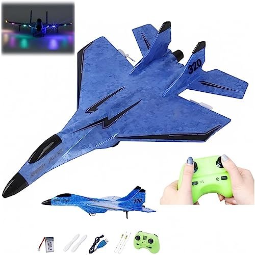 Jaiafupm Su 35 RC Jet Plane Kit 2.4Ghz Remote Control Fighter Toy with Lights and Drop Resistant Foam Design for Beginners and Kids
