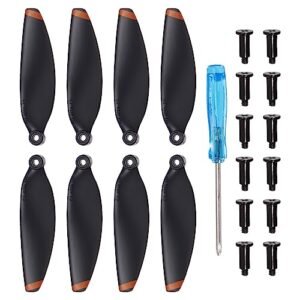 MECCANIXITY RC Willey Chest of Drawers Mini 2 Drone Propellers Black Orange with Screwdriver Screw Quick Release Low Noise Propeller for DJI Mini 2 Drone Quadcopter Pack of 8