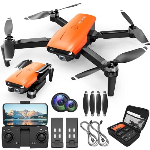LMRC 12 Drone with Camera for Adults and Kids Includes Clearview RC Flight Simulator Activation Code Foldable 2.4GHz FPV Drone 26 Mins Flight Time Brushless Motor Altitude Hold