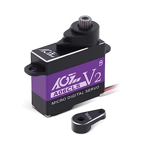 AGFRC A06CLS V2 Coreless Mini Z Car Servo with HPS065 20T Metal Servo Horn Combo