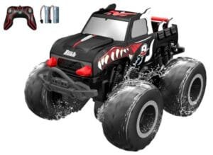 STEMTRON Amphibious Remote Control Car 2.4 GHz RC Car Range All Terrain Off Road Toy for Kids Boys