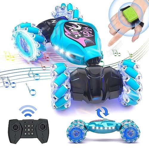 Terucle RC Cars 2.4Ghz 4WD Gravity Gesture Sensing Remote Control Car with Best RC Drift Car Motor for Kids Age 6 12