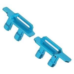 Strap Mount, Metal Aluminum Alloy 3S 4S Tall Battery Holder Mount Hold Down with Battery Strap for Traxxas Maxx 1/10 RC Car Upgrade Parts (Blue)