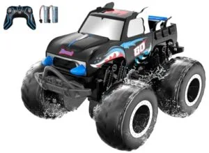 STEMTRON Amphibious Remote Control Car 2.4 GHz All Terrain Off Road RC Car Pool Toys Remote Control Boat Gifts for Kids Boys Blue with 2.4 GHz RC Car Interference Free Technology