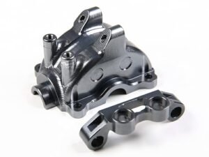 Ramtech RC CNC Aluminum Metal TT 02 Front Rear Universal Gear Box Cover Upgrade Kit for 1/10 Scale RC Car TT02 Gearbox Grey
