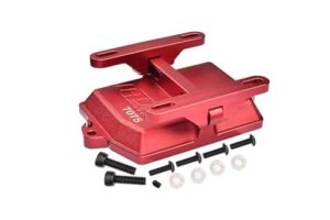Bounty Hunter RC Monster Truck Aluminum 7075 T6 Receiver Box Cover with Electric Adjustment Bracket for Traxxas X Maxx 6S X Maxx 8S XRT 8S Upgrades Red