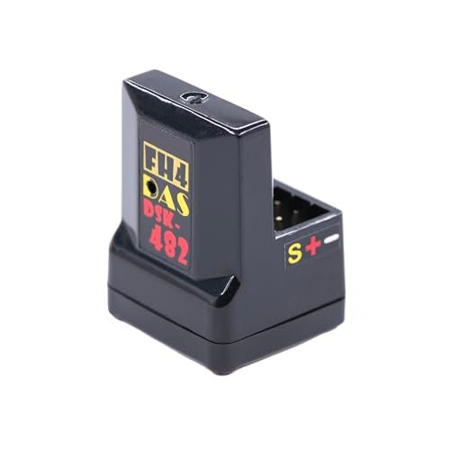 P.D Club DasMikro DSK 482 V3 4CH Receiver FH4T FH4 FH3 SSL Telemetry NOR SSR SHR Compatible Built in Antenna Fits SANWA M17 M12S M12 MT4S MT44 MT4 MTS EXZES ZZ EXZES Z Perfect for RC Helicopter Club