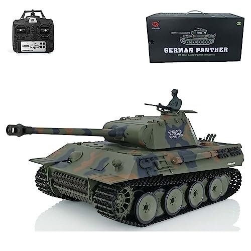 Wheelfun 2.4Ghz Heng Long 1 16 German Panther V RTR RC Tank with RC Battleship Turret Infrared Combat and BB Shooting