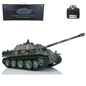 Wheelfun 2.4G Heng Long 1/16 Scale 7.0 Plastic Ver Jadpanther RTR RC Tank Model 3869 with Infrared Combat and BB Shooting Features Perfect for RC Trucks 1/16 Scale Enthusiasts