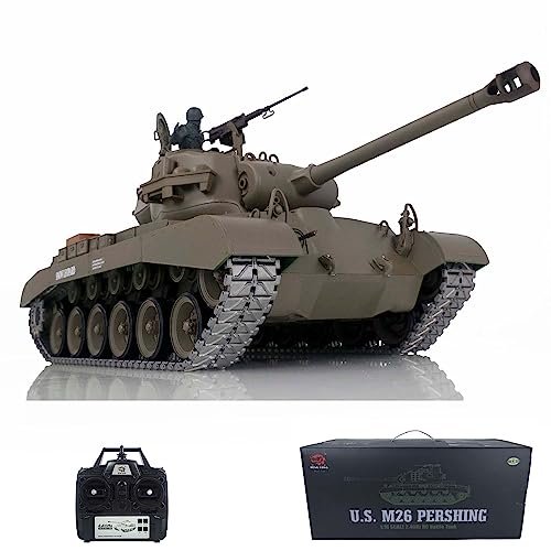Wheelfun Heng Long 1 16 Scale M26 Pershing RTR RC Tank with RC Airplane Smoke Generator 340 Degree Rotating Turret Infrared Combat BB Shooting