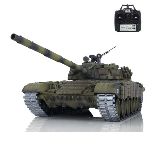 Wheelfun Heng Long 1/16 RC Tank 7.0 Upgraded Version T72 3939 with RC Lifting Body Metal Tracks and Infrared Combat