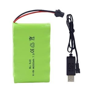 PUOO AA 7.2V 2800mAh Rechargeable Battery with SM 2P Plug for Engineering Mechanics Dynamics RC Hibbeler 13th Edition Compatible Toys