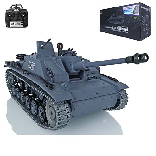 Wheelfun Heng Long 1 16 7 0 Upgraded German Stug Iii RTR RC Tank with Infrared Combat and BB Shooting Features Among Airsoft RC Helicopters That Shoot