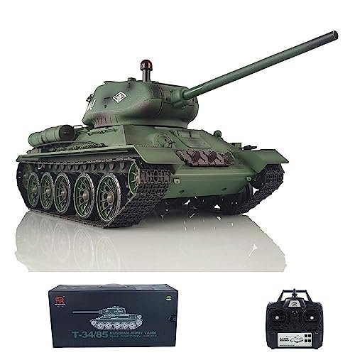 Wheelfun Heng Long 2.4G 1 16 Scale Soviet T34 85 RTR RC Tank with RC Plane Sound Generator 340 Degree Rotating Turret Infrared Combat Smoking Generator