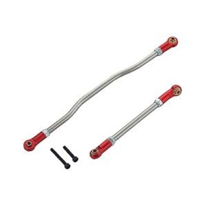 Axial Capra 1.9 UTB Best RTR RC Trail Truck Steering Links 2Pcs Metal Adjustable Servo Link Pull Rod Red