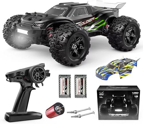 WIAORCHI 1 16 RTR Brushless High Speed RC Car with Oil Filled Shocks Max 42mph 4WD Remote Control Monster Truck for Adults
