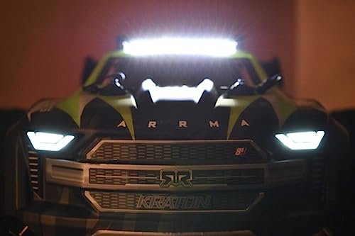 Arrma Kraton 8s Glow Plug for Nitro RC Car Headlights with Remote Controller Plug Play Lights