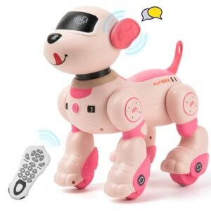 Zreswap Voice and Remote Control Programmable Robot Dog Toy for Kids Interactive Dancing Singing Stunt Puppy Gift