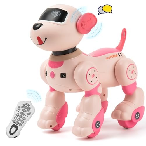 Zreswap Voice and Remote Control Programmable Robot Dog Toy for Kids Interactive Dancing Singing Stunt Puppy Gift