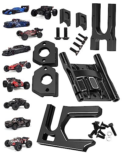 Arrma 1/8 RC Truggy Wheels Upgrade Kit Center Differential Mount Cover Motor Mount for Kraton Notorious Outcast Talion Typhon Felony Infraction Fireteam Mojave Limitless
